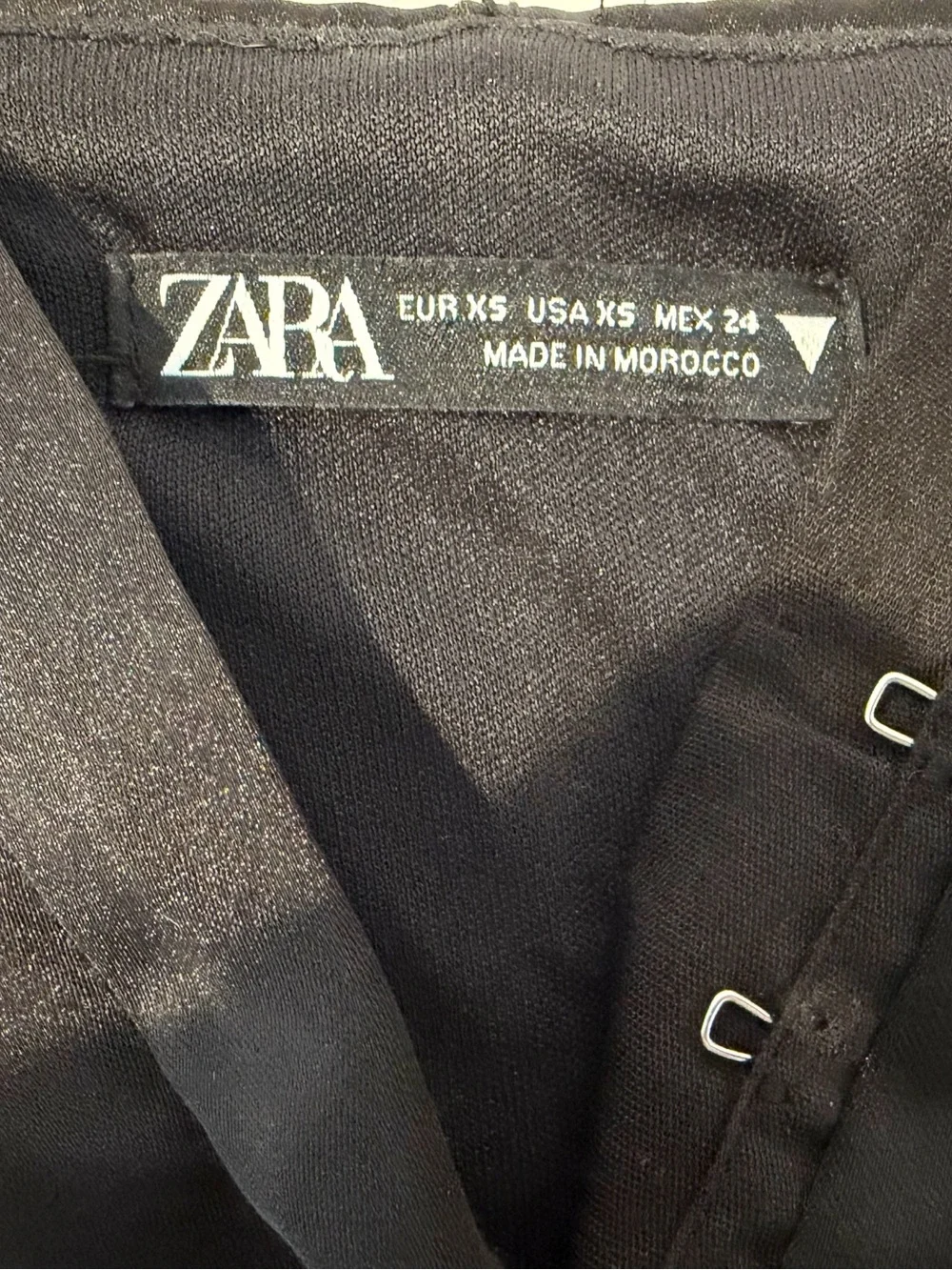 ZARA Black Satin Effect Corset Top With Sweetheart Neckline Size XS - Picture 10 of 10